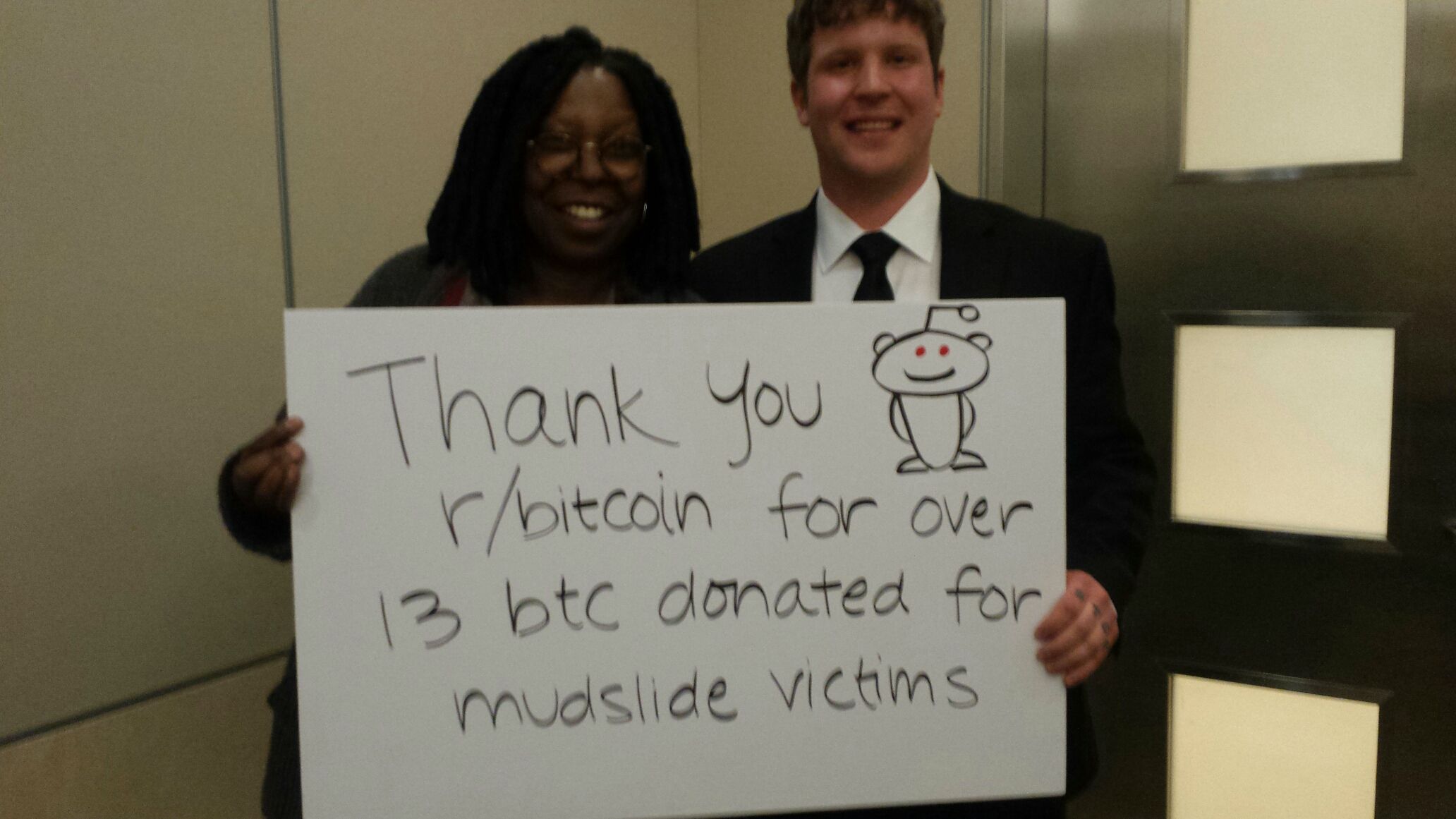 http://www.reddit.com/r/Bitcoin/comments/22nctw/thank_you_rbitcoin_for_over_13_btc_donated_to/